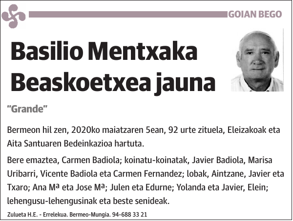 Basilio Mentxaka Beaskoetxea