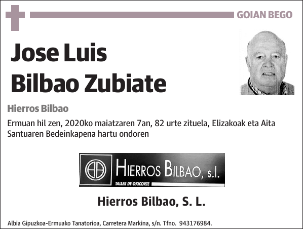 Jose Luis Bilbao Zubiate Hierros Bilbao