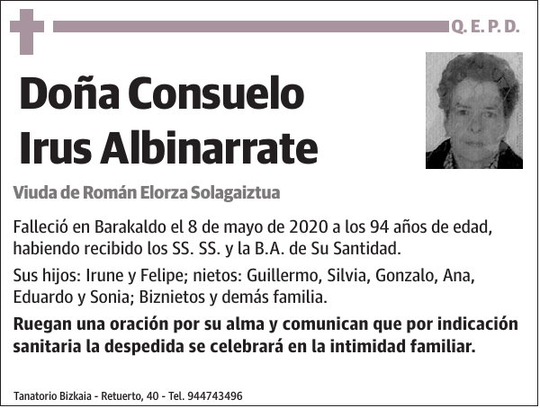 Consuelo Irus Albinarrate