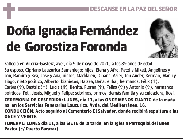 Ignacia Fernández de Gorostiza Foronda