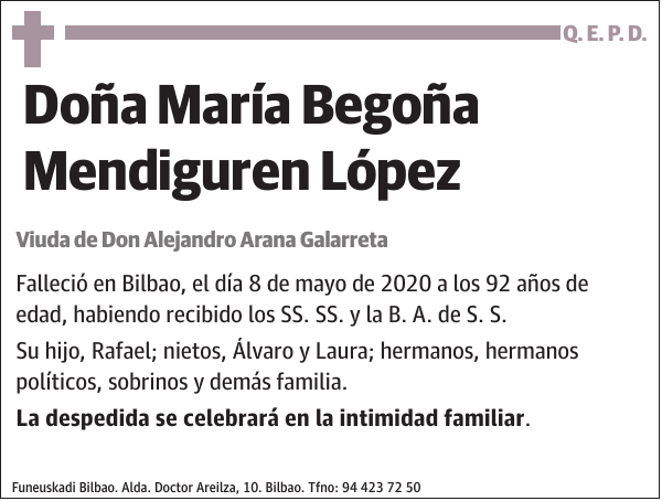 María Begoña Mendiguren López