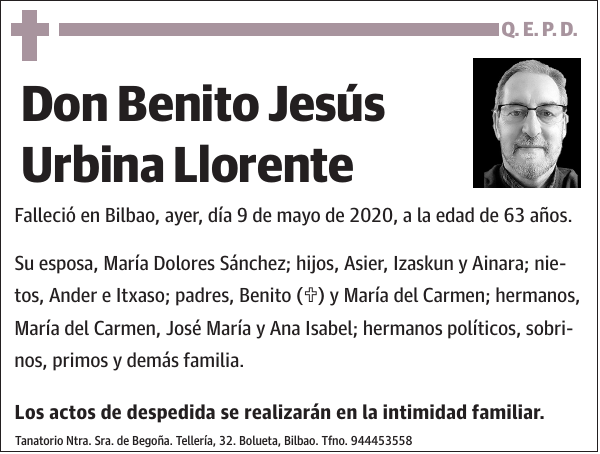 Benito Jesús Urbina Llorente