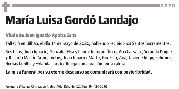 María Luisa Gordó Landajo