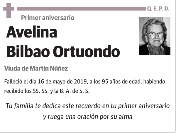 Avelina Bilbao Ortuondo