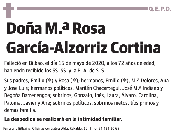 M.ª Rosa García-Alzorriz Cortina