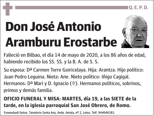 José Antonio Aramburu Erostarbe