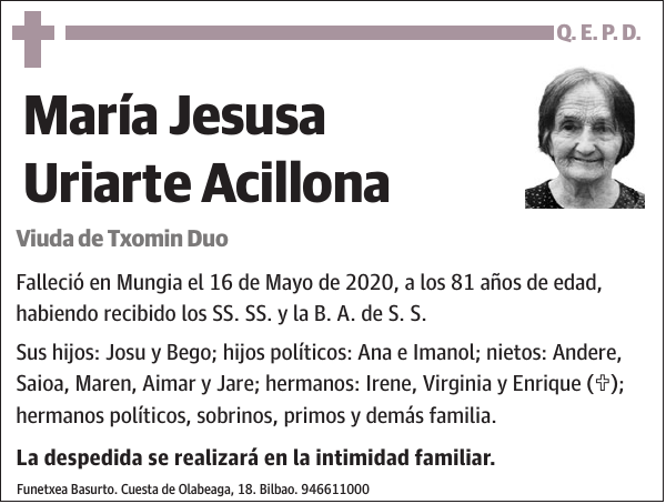 María Jesusa Uriarte Acillona