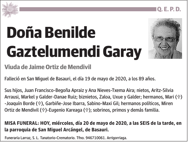 Benilde Gaztelumendi Garay