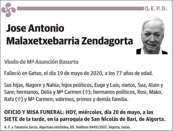 Jose Antonio Malaxetxebarria Zendagorta