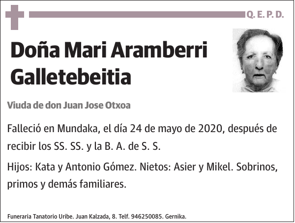 Mari Aramberri Galletebeitia