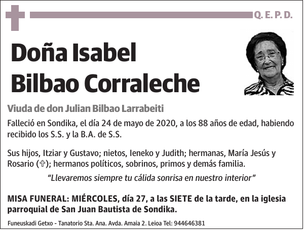 Isabel Bilbao Corraleche