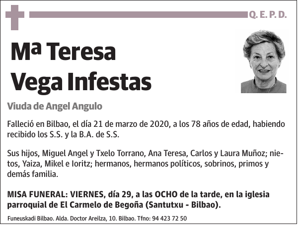 Mª Teresa Vega Infestas