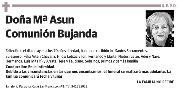 Mª Asun Comunión Bujanda