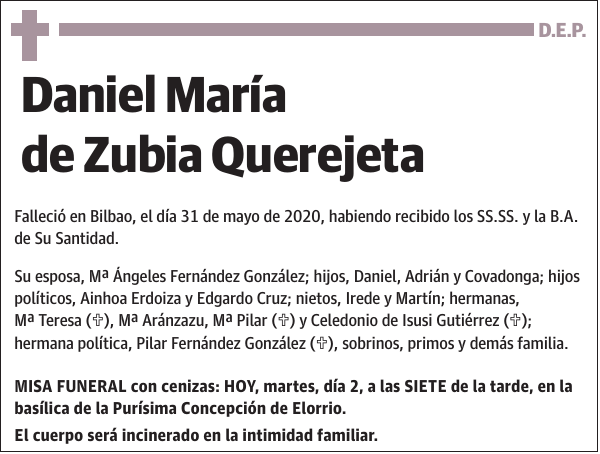 Daniel María de Zubia Querejeta