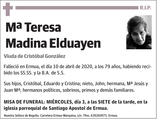 Mª Teresa Madina Elduayen