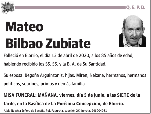 Mateo Bilbao Zubiate