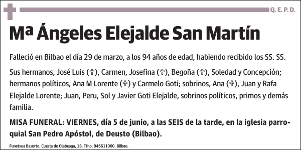 Mª Ángeles Elejalde San Martín