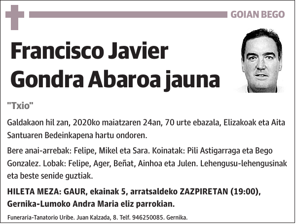 Francisco Javier Gondra Abaroa