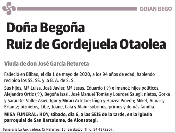 Begoña Ruiz de Gordejuela Otaolea