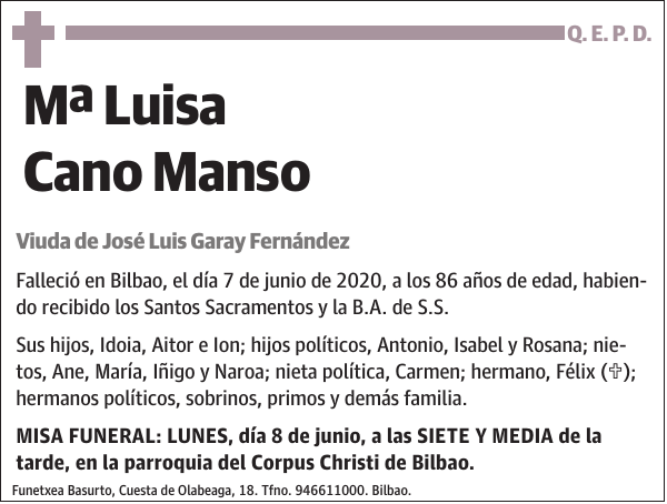 Mª Luisa Cano Manso