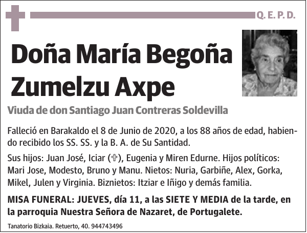 María Begoña Zumelzu Axpe