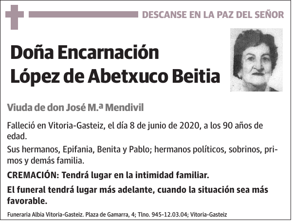 Encarnación López de Abetxuco Beitia