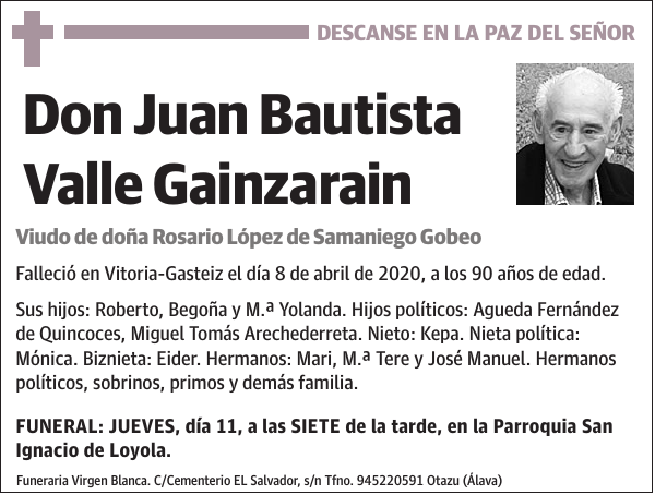 Juan Bautista Valle Gainzarain