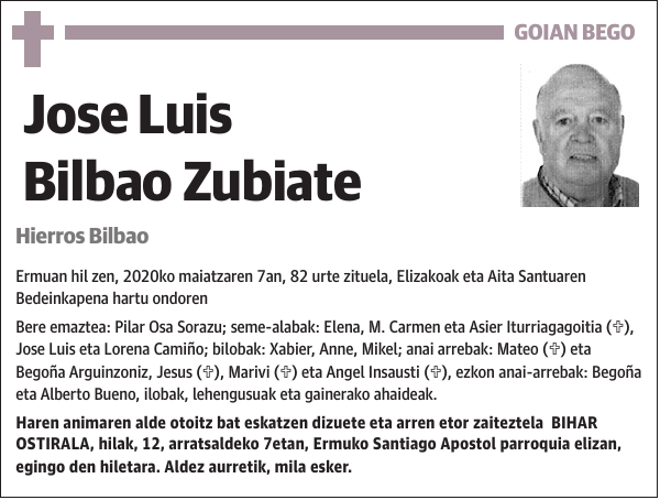 Jose Luis Bilbao Zubiate