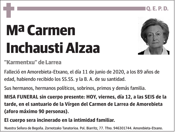 Mª Carmen Inchausti Alzaa