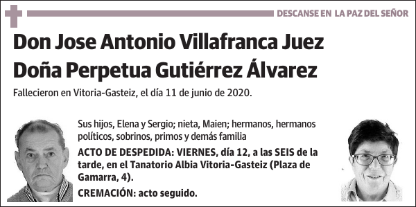 Jose Antonio Villafranca Juez Perpetua Gutiérrez Álvarez