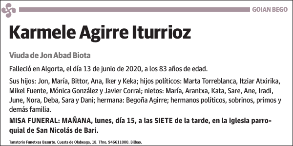 Karmele Agirre Iturrioz