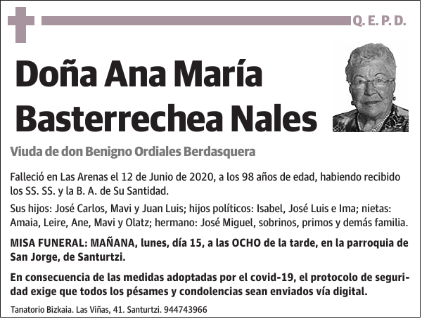 Ana María Basterrechea Nales