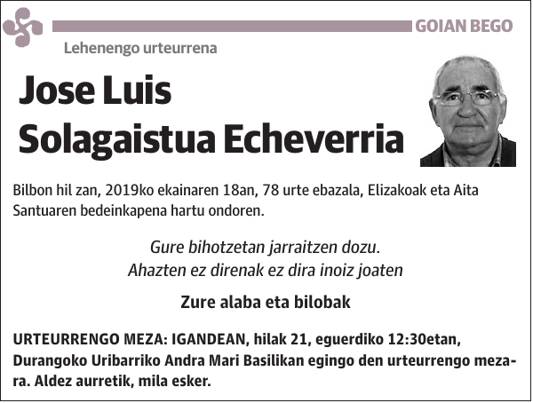 Jose Luis Solagaistua Echeverria