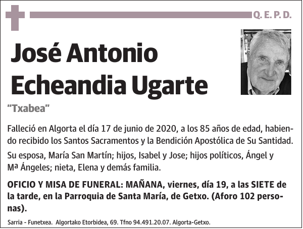 José Antonio Echeandia Ugarte