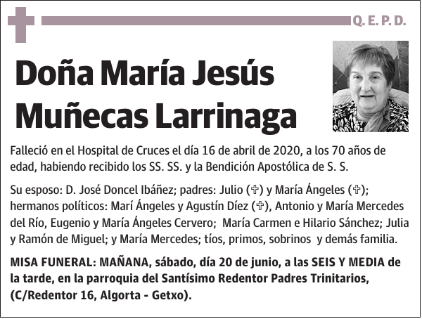 María Jesús Muñecas Larrinaga