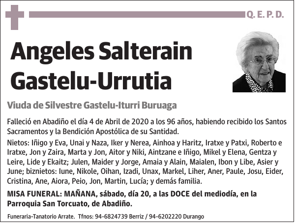 Angeles Salterain Gastelu-Urrutia