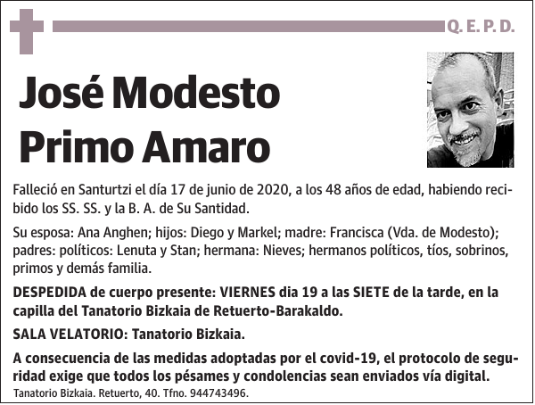 José Modesto Primo Amaro