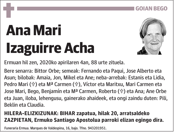 Ana Mari Izaguirre Acha Ermuan