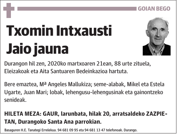 Txomin Intxausti Jaio