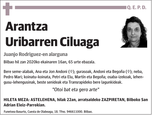 Arantza Uribarren Ciluaga