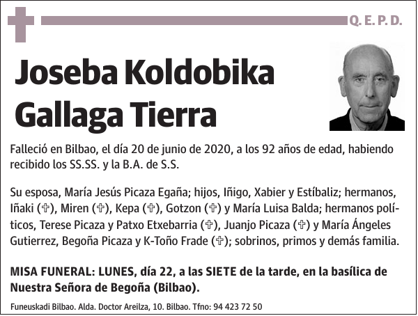 Joseba Koldobika Gallaga Tierra