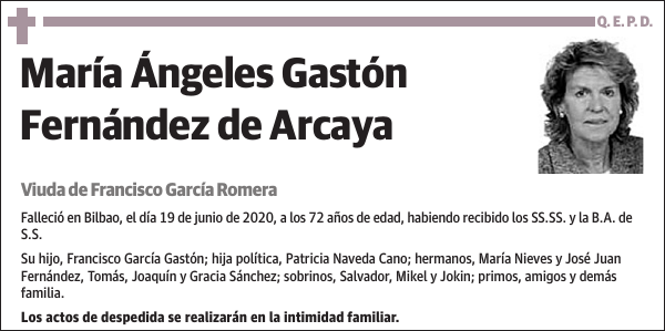 María Ángeles Gastón Fernández de Arcaya