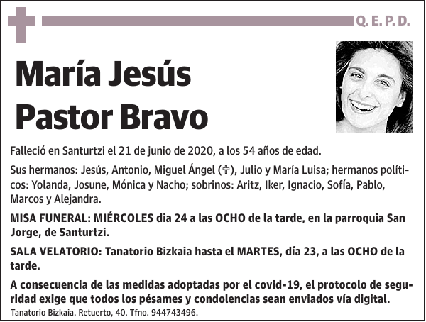 María Jesús Pastor Bravo