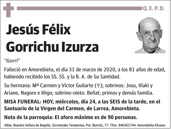 Jesús Félix Gorrichu Izurza