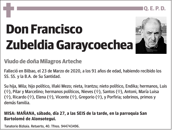 Francisco Zubeldia Garaycoechea