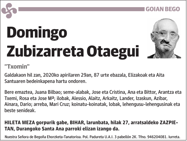 Domingo Zubizarreta Otaegui