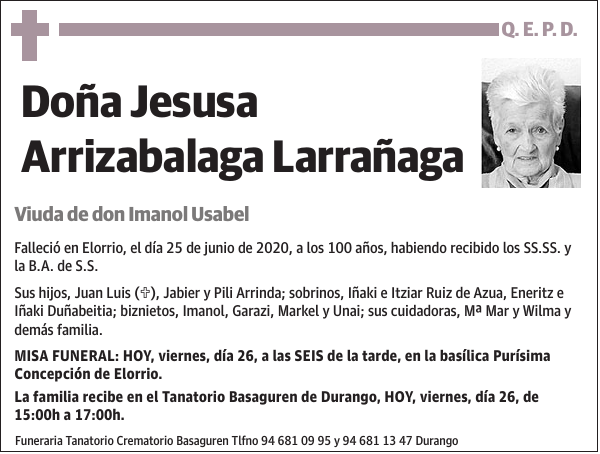 Jesusa Arrizabalaga Larrañaga