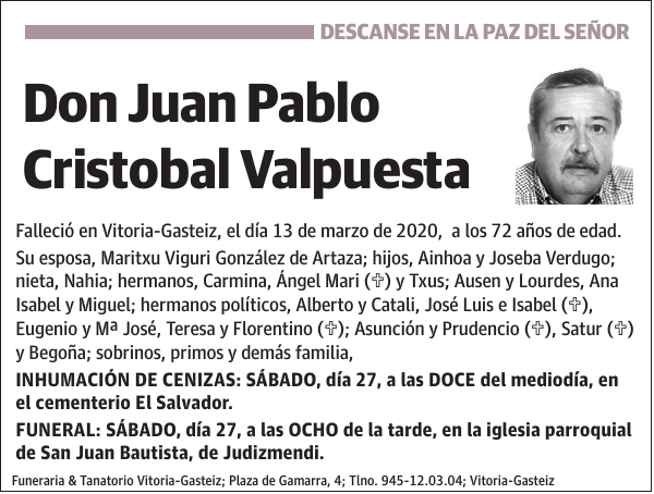 Juan Pablo Cristobal Valpuesta