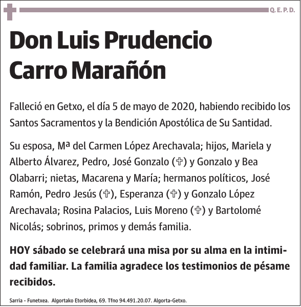 Luis Prudencio Carro Marañón