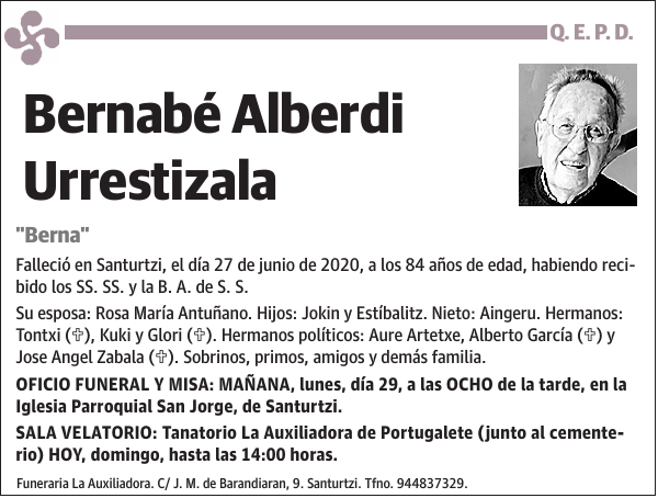 Bernabé Alberdi Urrestizala